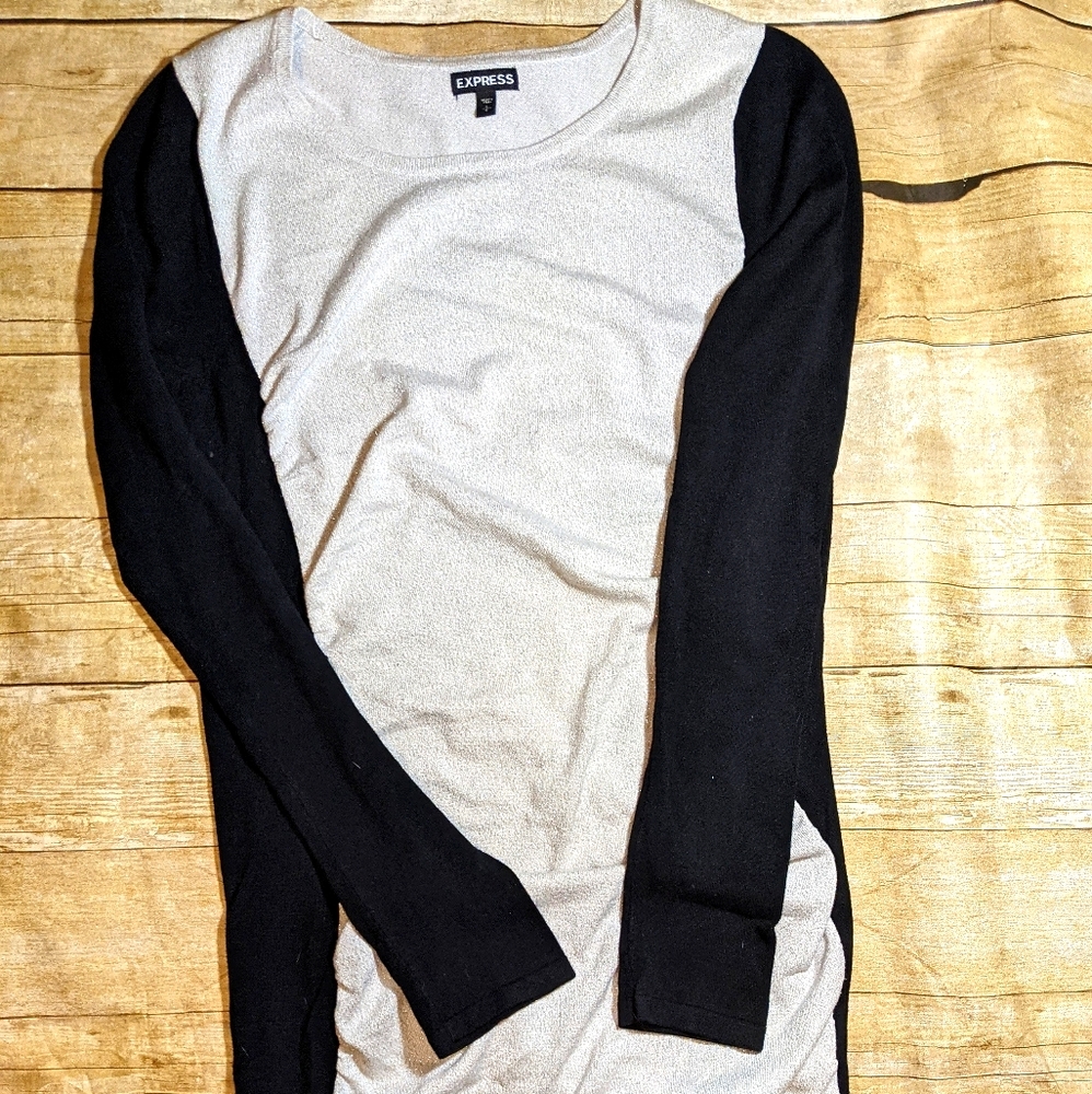 EXPRESS Colorblock Hourglass Sweater Dress